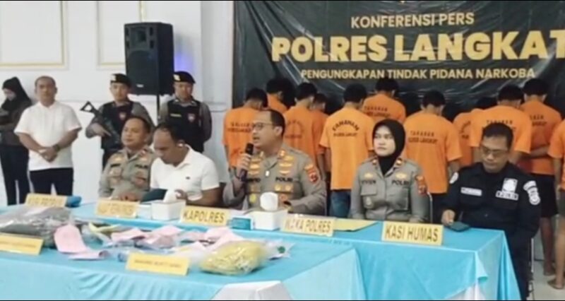 Dokumentasi Foto Kegiatan Pres Rilis Polres Langkat Oprasi Antik Toba 2026 
