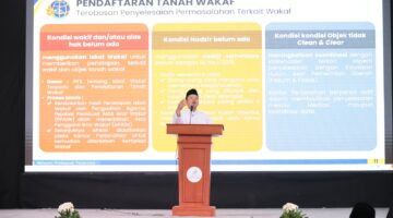 Bicara dalam International Conference on Pesantren 2026, Menteri Nusron Ajak Masyarakat Sertipikatkan Tanah Wakaf untuk Lindungi Aset Umat