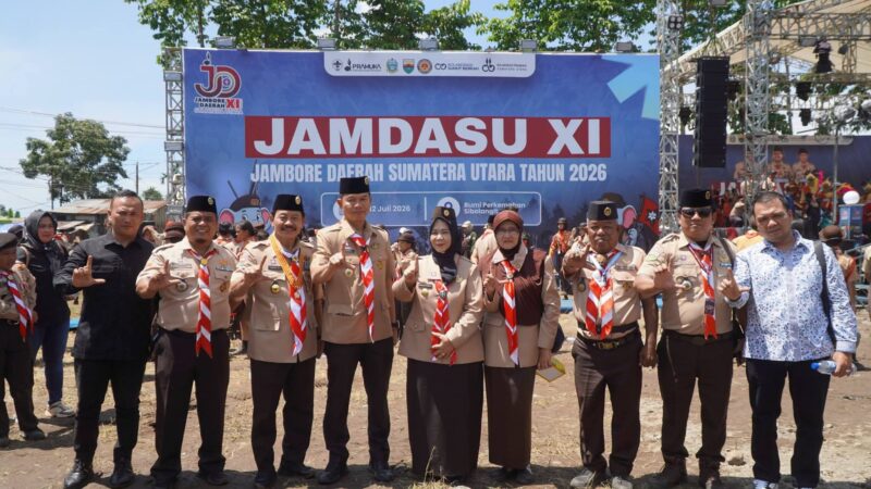 Keterangan Dokumentasi Foto Kegiatan Plt Bupati Langkat Tiorita Surbakti di Jamdasu XI Pramuka 