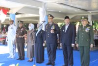 Dokumentasi Foto Kegiatan Kapolres Langkat AKBP David Prasojo di Upacara Bhayangkara ke 80 Polres Langkat 