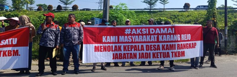 Dokumentasi Foto Kegiatan DPD LSM GMAS Melakukan Aksi Unjuk Rasa Terkait TKBM di Desa Karang Rejo Senin (6/7/2026)