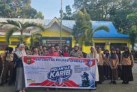 Dokumentasi Foto Kegiatan Polres Langkat Unit Lantas di Sekolah SMP Negeri 5 Stabat Edukasi Remaja 