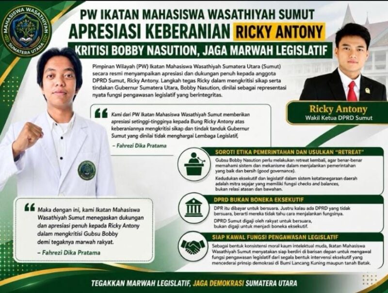 Dokumentasi Foto Ikatan Mahasiswa Wasathiyah Sumut Dukung Ricky Anthony 