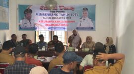 Dokumentasi Foto Kegiatan Murenbang Kelurahan Kwala Begumit di Buka Oleh Lurah Kartini  Br Sembiring SH 