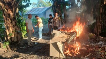 Sat Narkoba Polres Sergai Gerebek Sarang Narkoba di Desa Bingkat, Lapak Sabu Dibakar