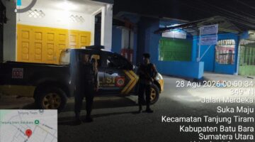 Patroli Blue Light Tengah Malam, Sat Samapta Polres Batu Bara Sisir 4 Titik Cegah 3C, Begal & Balap Liar