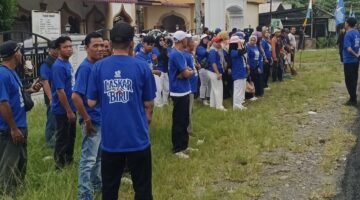 Peringati HUT ke-25 Partai Demokrat, DPC Langkat Gelar Gerakan Langit Biru di Stabat Lama