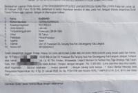 Dokumentasi Foto Pelaporan Kasriadi di SPKT Polres Langkat