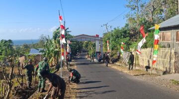 Kodim 1410/Bantaeng Gelar Karya Bakti, Matangkan Persiapan Lomba Kampung Pancasila di Desa Bonto Salluang