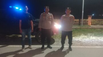 Patroli Malam Polsek Medang Deras, Ps. Kanit Binmas Pimpin Langsung Jaga Kamtibmas   
