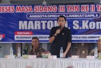 Dokumentasi Foto Kegiatan Anggota DPRD Kabupaten Langkat Fraksi Demokrat Martono Skom di Desa Sidomulyo Kecamatan Binjai Sabtu(12/9/2026)
