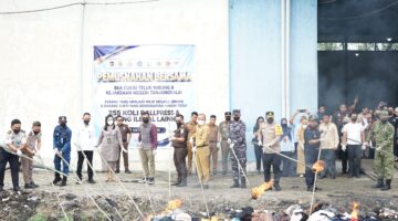 Wali Kota Tanjungbalai Hadiri Pemusnahan Bersama Barang Menjadi Milik Negara (BMMN) dan Barang Bukti Yang Berkekuatan Hukum Tetap oleh Bea dan Cukai serta Kejari Tanjungbalai