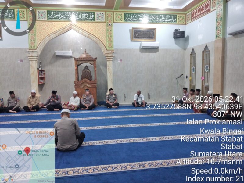 Dokumentasi Foto Kegiatan Polres Langkat di Masjid Stabat 