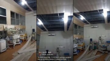 Detik-detik Plafon Ruang Bayi RSUMAK Gayo Lues Runtuh Terekam Video Lita, Mutu Material Bangunan Dipertanyakan